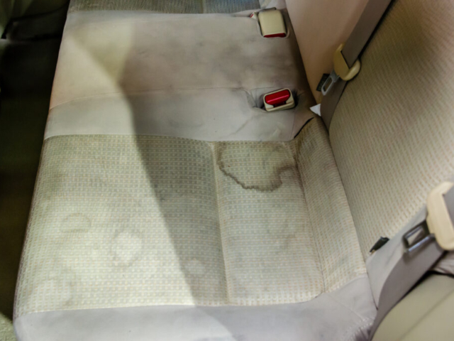 Stains on car seats