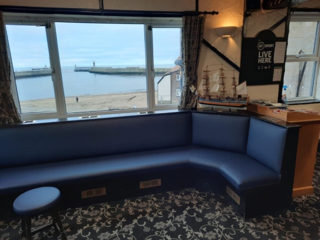 outside view from interior of the board inn-min
