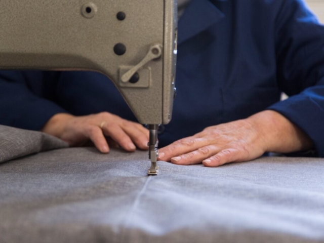 bespoke furniture being sewn bespoke furniture being sewn