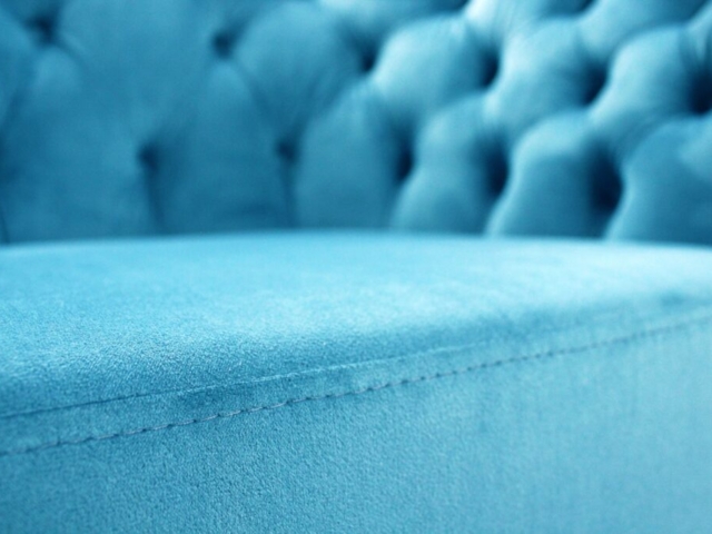 blue sofa post upholstery